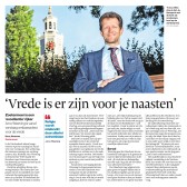 'Vrede is er zijn voor je naasten' (AD Zoetermeer, 21-09-2018)